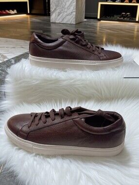 To Boot New York Adam Derrick Dark Brown Sierra Leather Low-Top Sneakers